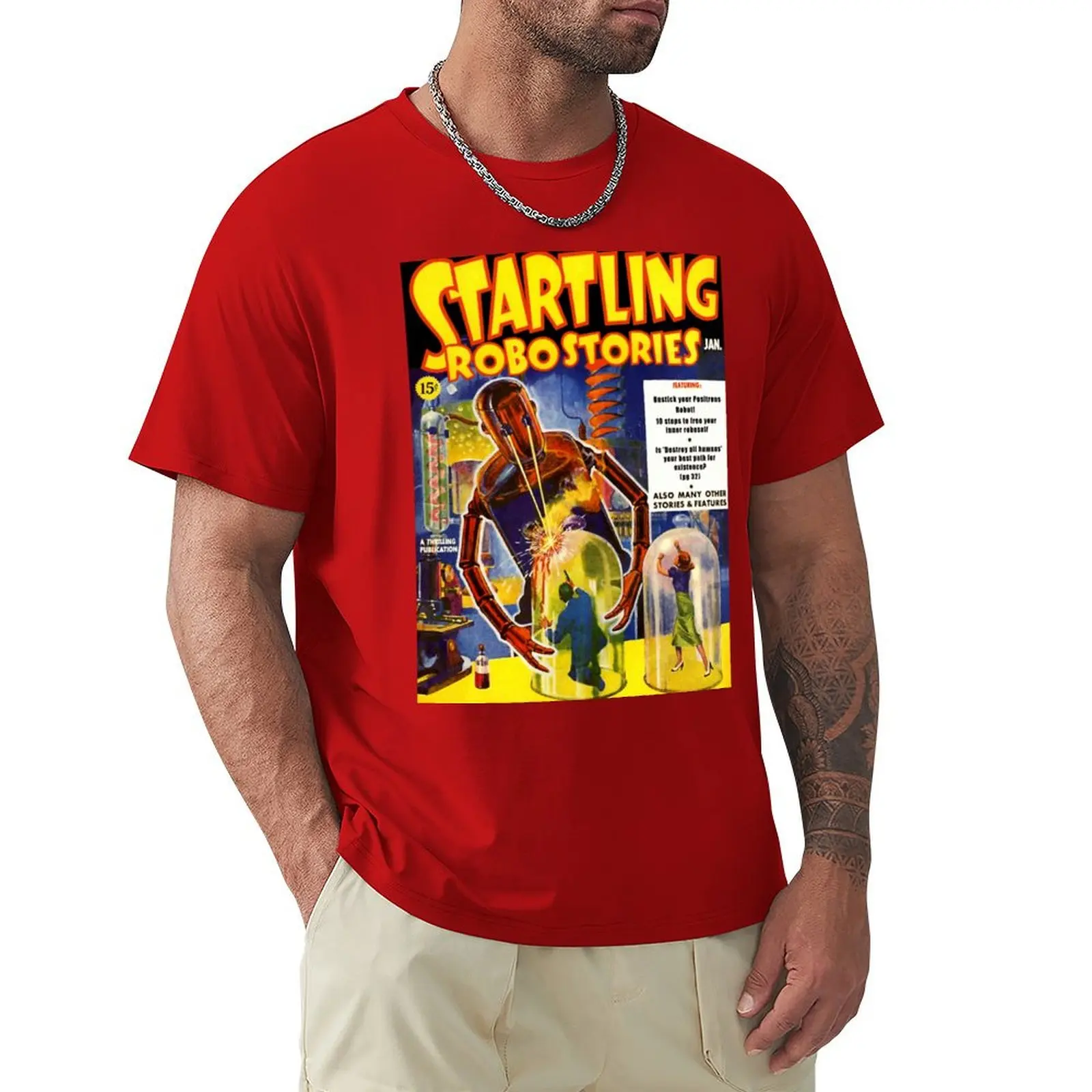 Startling Stories for Robots T-Shirt tees summer clothes blanks aesthetic clothes mens graphic t-shirts hip hop