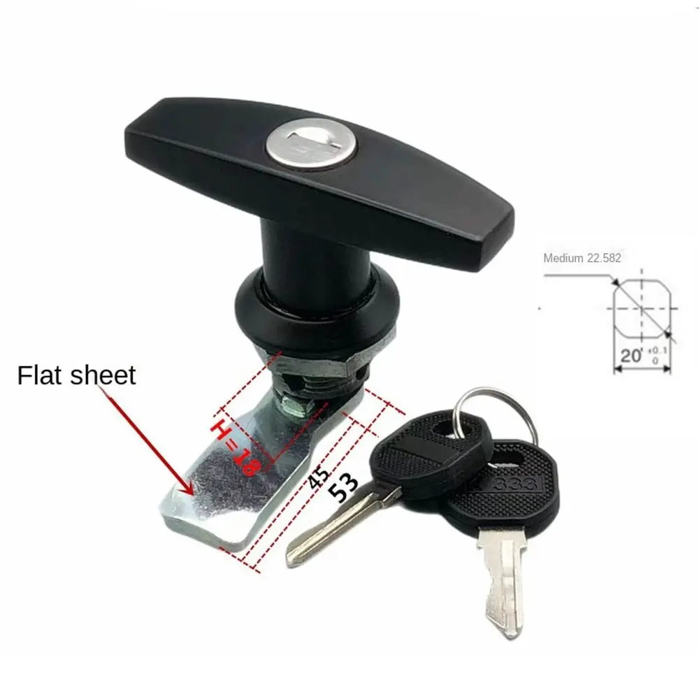 New Zinc Alloy Handle Lock Fixing Rust Proof T Shape Lock Multifunctional Mechanical Cabinet Door Lock Drawer