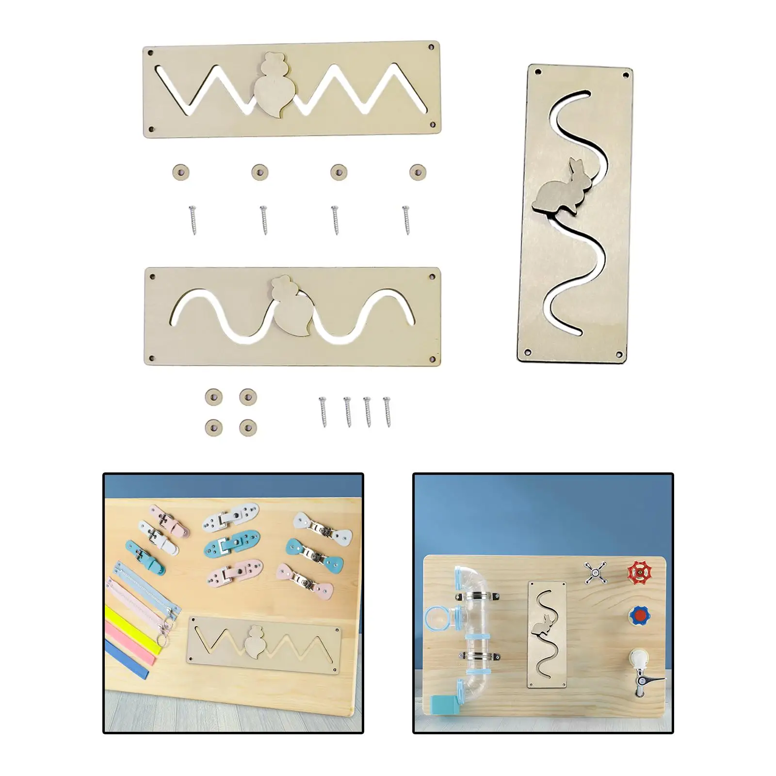 Montessori Sensory Busy Boards Zubehör Gleitschiene Lernspielzeug