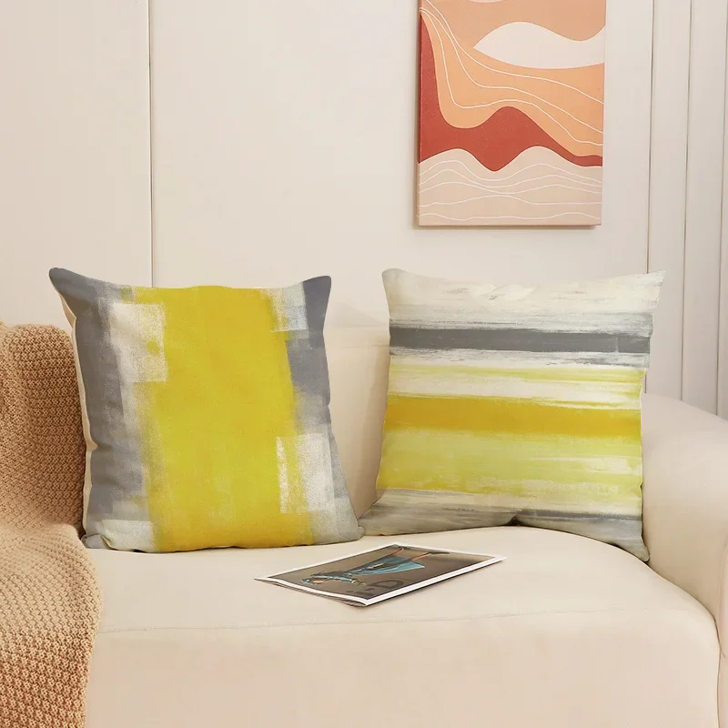 Simple Contrasting Colors throw pillow covers with digital printing of short plush fabric Car-shaped sofa cushion Home decor