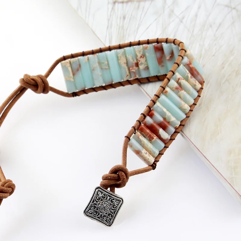  7 Chakra Stone Bracelet For Women Colorful Emperor Stone Braided Rope Woven Wrist Bangle Fashion Jewelry Gift Unisex