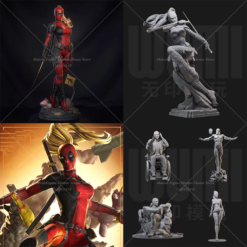 1/24 1/18 Scale DIY Self-assembled GK 3D Resin Un-panited Doll White Model Professor Charles Elite Combatant Female Wilson