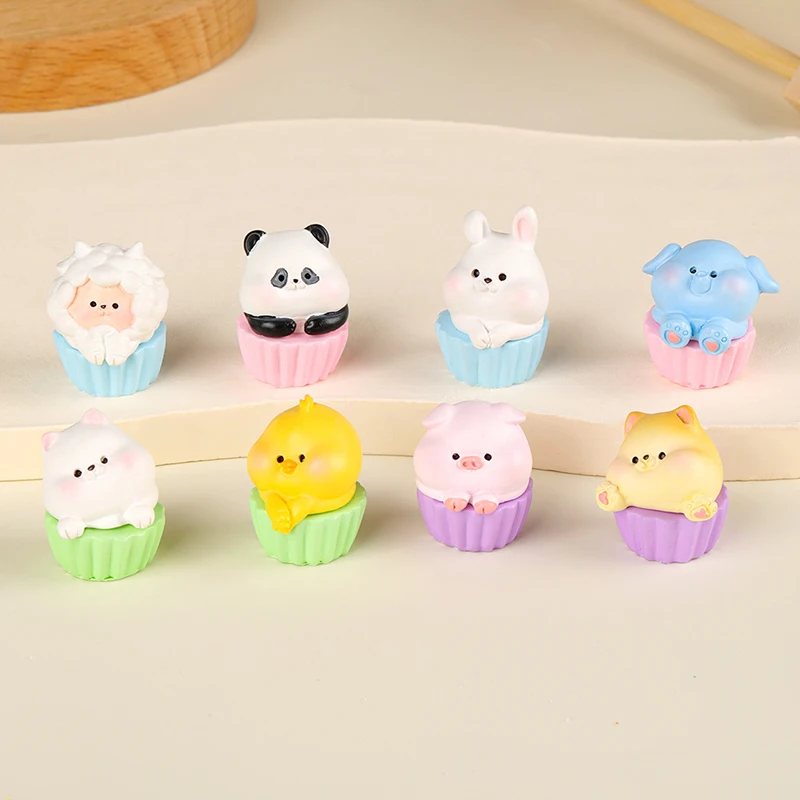 Creative Cute Mini Paper Cup Animals Decoration Micro Landscape Ornament DIY Home Decorations Cartoon Mini Ornaments Gifts