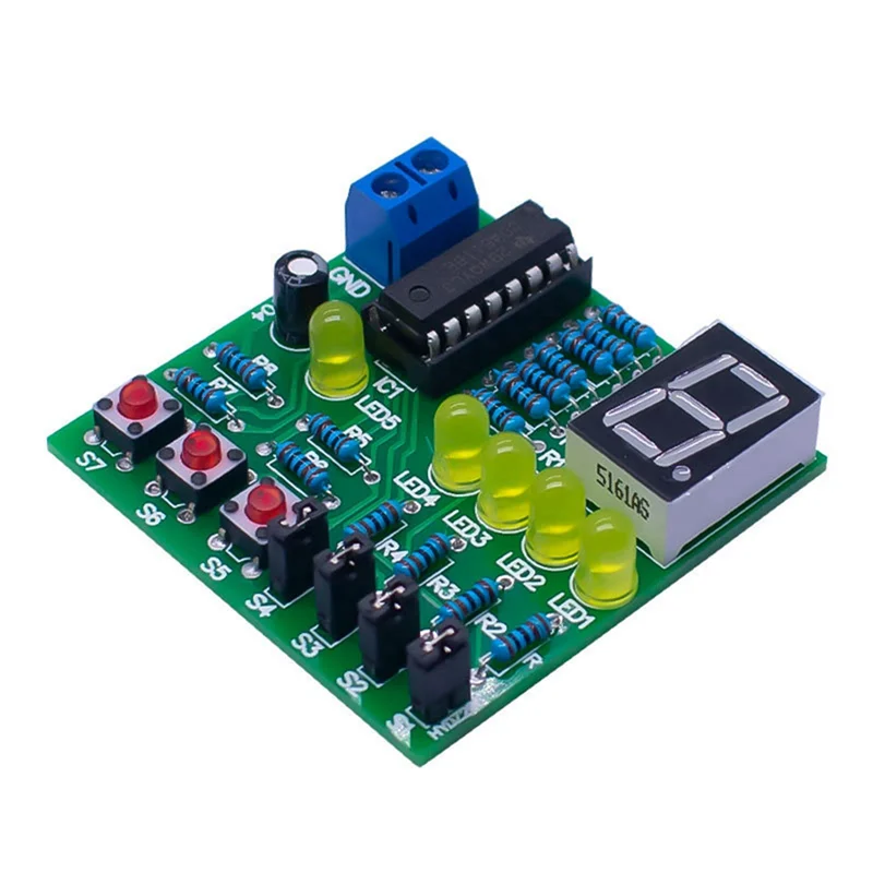 AB46-Decoding Display Electronic Manufacturing Loose Parts Training And Teaching Kit DIY Welding Matching Skills Simulation