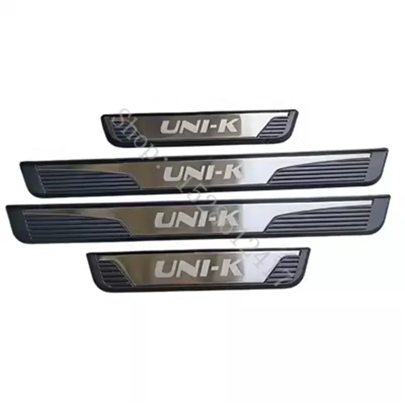 For Chang an UNI-K  2023 2024 Car Styling Plastic Door Sill Scuff Plate Welcome Pedal Stainless Steel Accessories