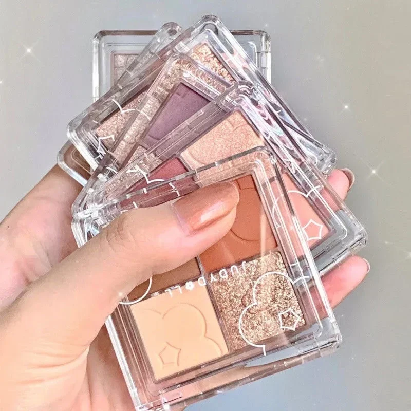 Judydoll 4 色アイシャドウクリーミーティー Earthy マットカラーメイクアップアイシャドウパレットグリッター目