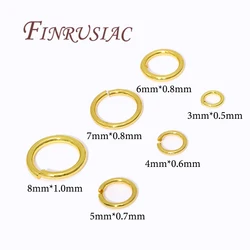 20-200Pcs 3-8mm Gold Plated Split Ring Open Jump Rings Connectors For DIY Jewelry Making Supplies Connecting Rings