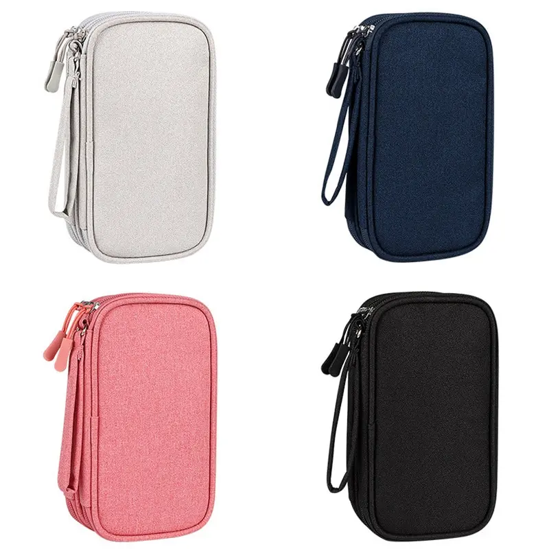 Borsa da viaggio portatile per prodotti digitali borsa per cavo dati USB Organizer per cuffie borsa per cavi ricarica borsa per scatola del tesoro