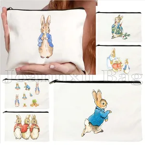 Lucu Beatrix Potter Kartun Peter Rabbit Anime Bebek Wortel Kawaii Hewan Kanvas Kosmetik Makeup Toilet Tas Pensil Case Pouch 10 poster jessica rabbit penjualan terbaik - №