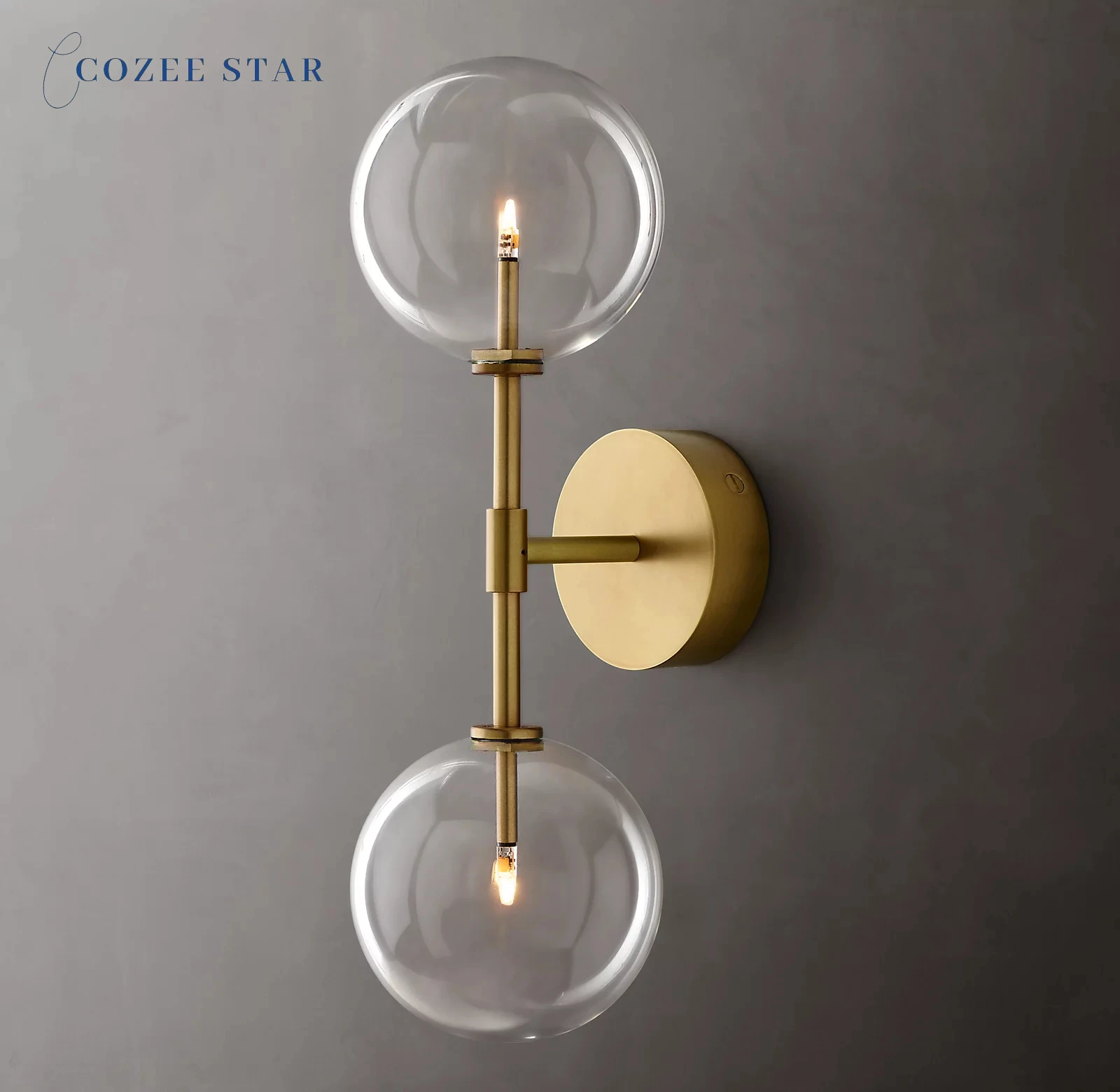 

Lustre Clear Glass Globe Linear Sconce Modern LED Wall Lamp Wall Light Wall Sconce Lighting Decoration
