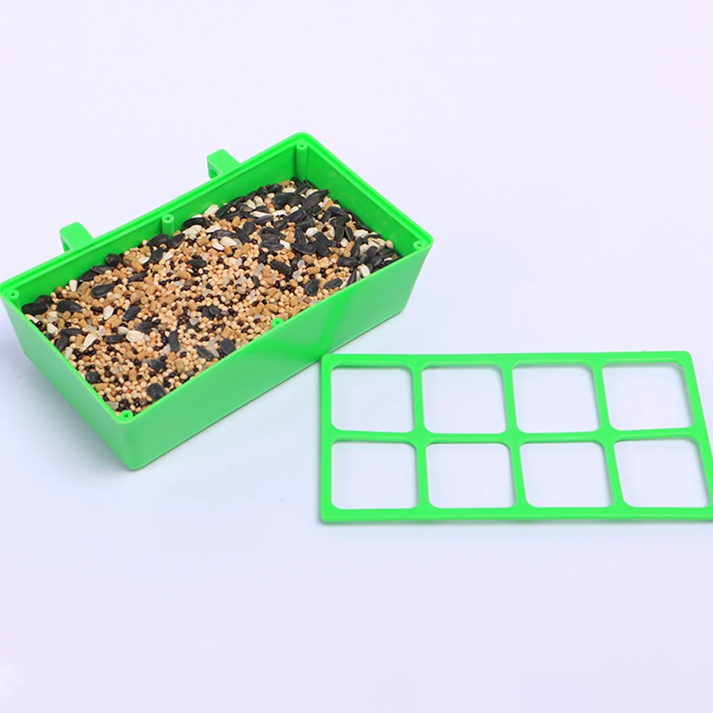 

2pcs Eight-frame Feeder Durable Anti-splash Bird Supply Parrot Food Container for Pigeon Budgie Cockatiel Pet Cage Accessories