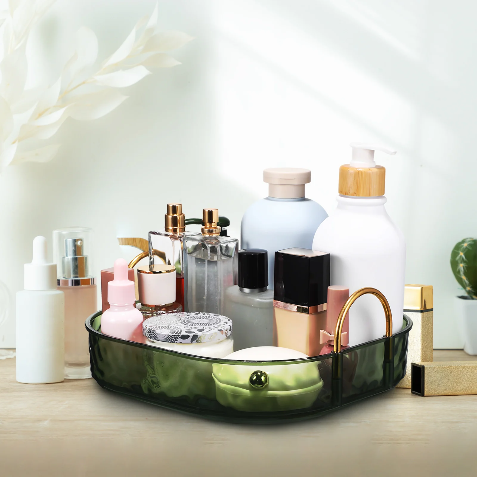 

Perfume Tray Rotating Makeup Storage Case Organisers for Desk Organizers Vanity Holder
