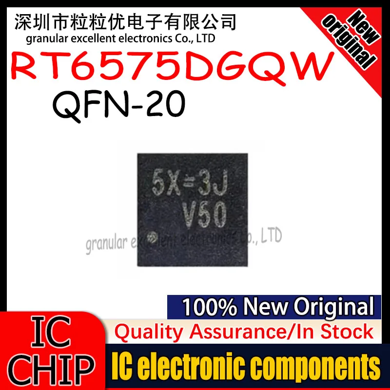 (2-5piece)100% New original RT6575DGQW RT6575D 5X=1E 5X=.. QFN-20 In Stock IC Chip