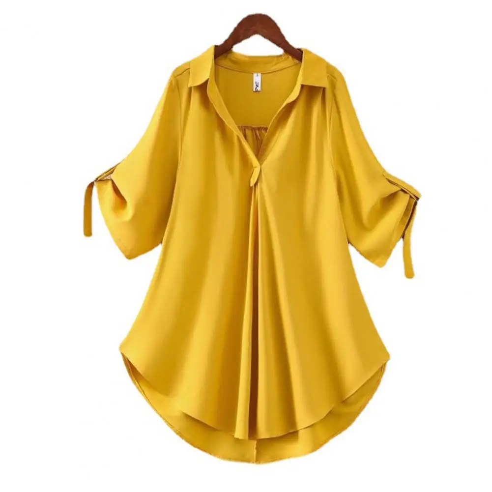 بلوزات أنيقة بمقاسات كبيرة للنساء سترة صيفية موضة 2023 بلوزة غير رسمية متينة للسيدات باللون الأبيض قمصان فضفاضة camisa mujer