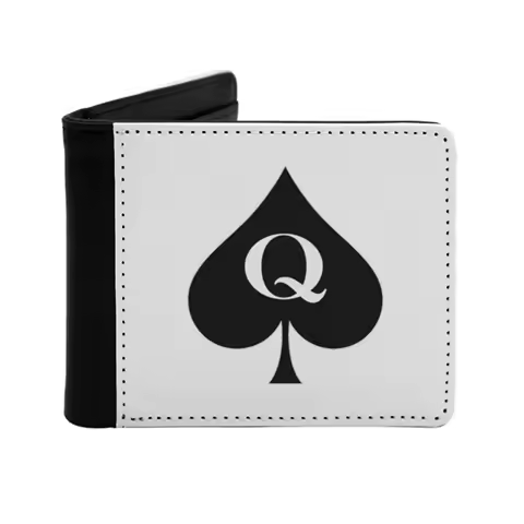 Queen Of Spades Womens Tattoo Idea Men's Wallet New Fashion Short Cash Purse Card Holder Wallet Queen Of Spades Queen Of Spades