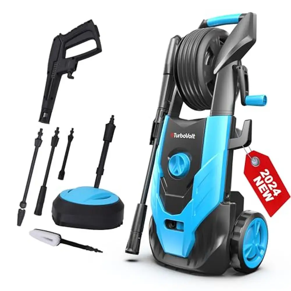 High Pressure Electric Power Washer 1900PSI Max 1.85GPM with Rotating Nozzle & Foam Cannon Quick-Connect Accessories Total Stop