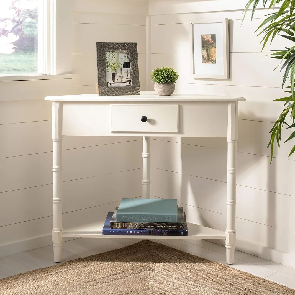 American Homes Collection Gomez Vintage Grey Corner Table