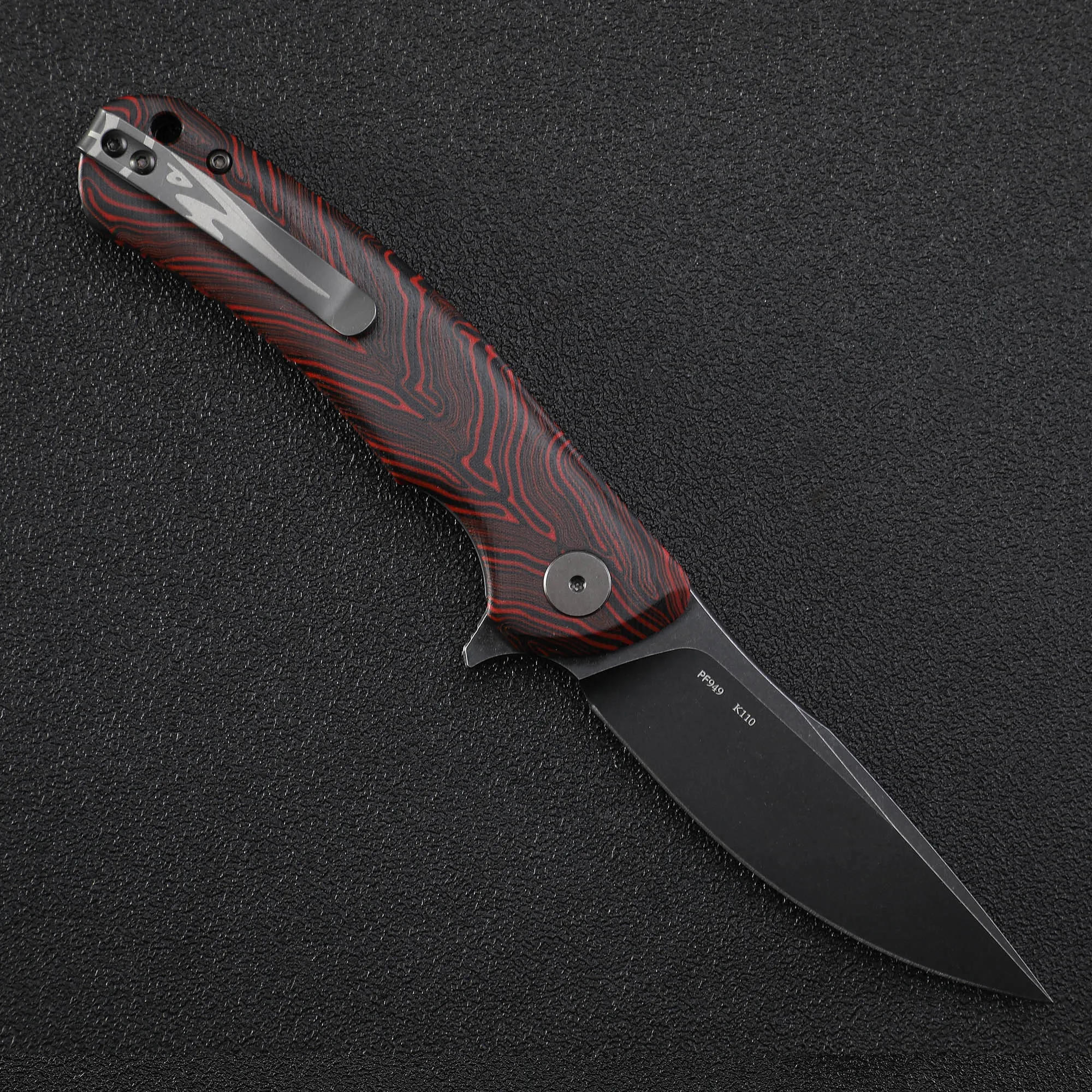 Petrified Fish PF949 Folding Knife K110 Blade Steel Handle Knife Ball Bearing Outdoor EDC Tool Camping Survival Hunting Knives