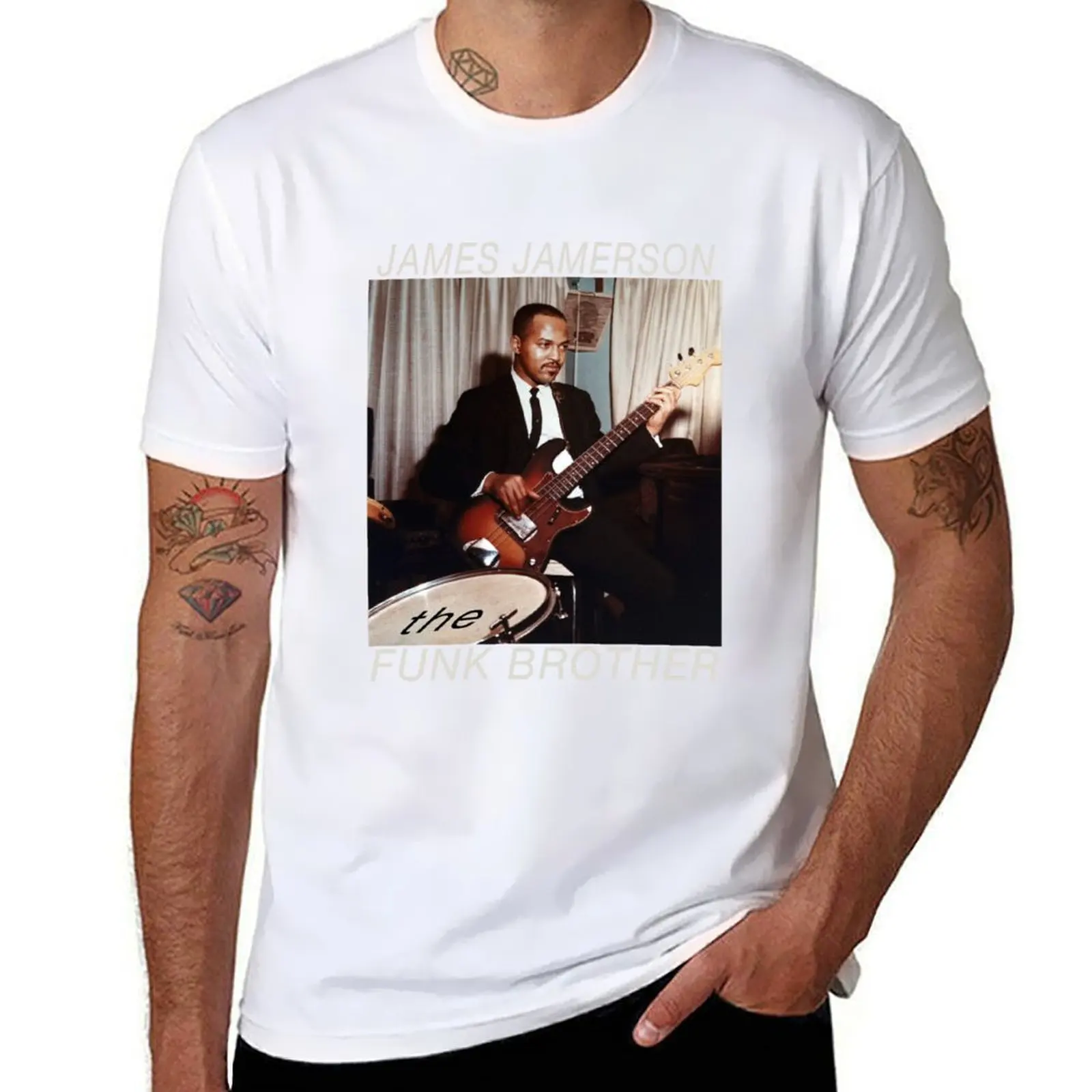 

James JamersonMotown Bass Funk Brother Soul Grover T-Shirt printed t shirts for man man t shirts cotton T-Shirt