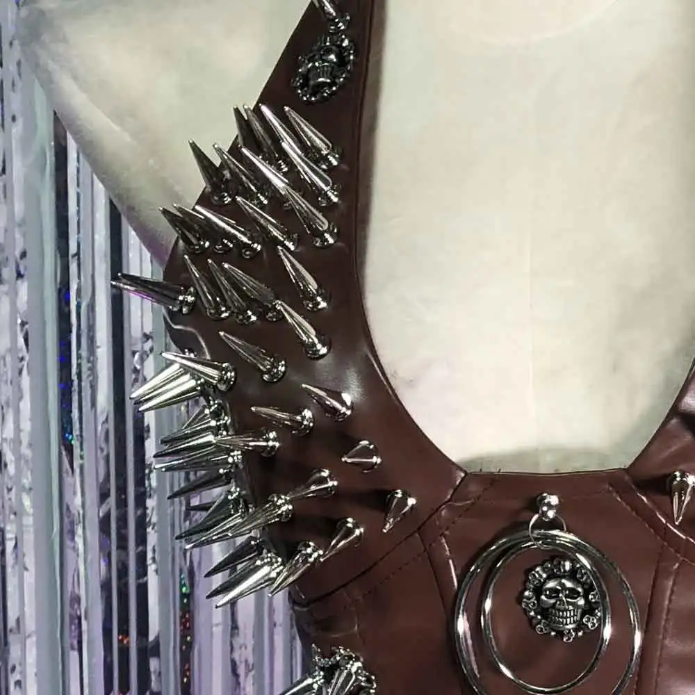 Harajuku Punk Rock Y2K Halter Canotta TOP Eco Goth Fatto a mano anni '90 Grunge Teen E-Girls Teschio Emo Kawaii Carro armato gotico fai da te