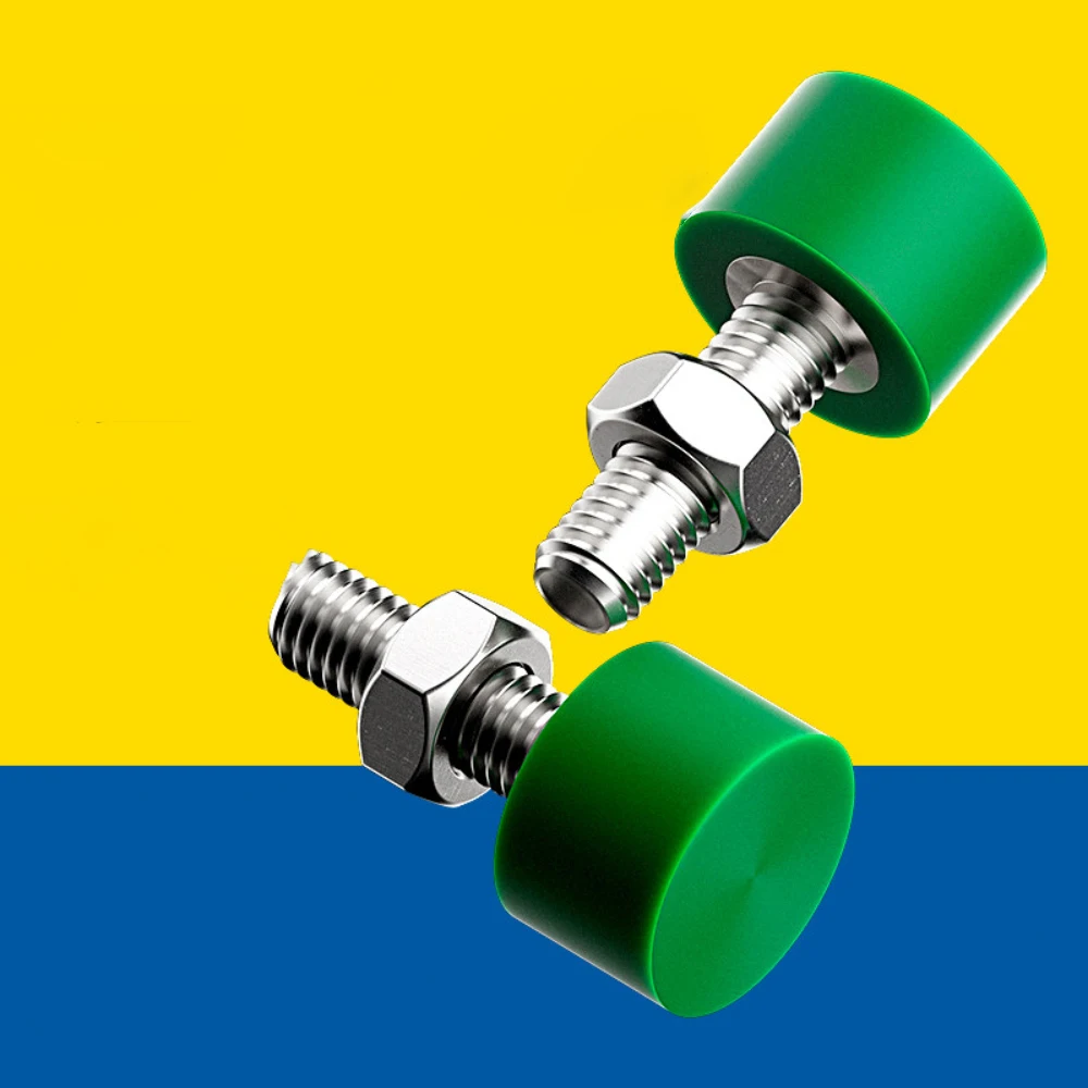 1pcs M6-M12 Adjustable Polyurethane Stop Bolt Urethane Pusher Rubber Coated Anti-Collision Positioning Limit Screws