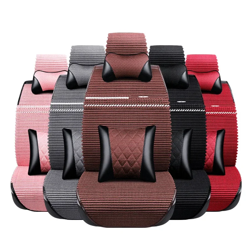 

Ice silk car seat cushion breathable car half pack seat cover