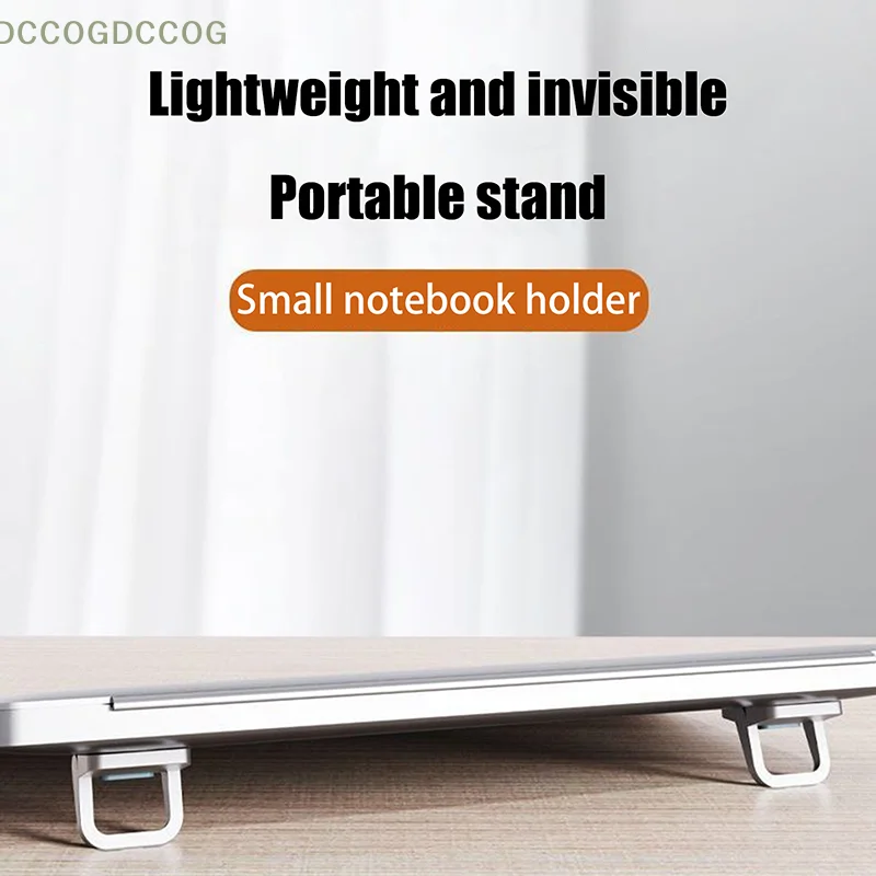 Ultra-thin Portable Support For Macbook Notebook Cooling Holder Feet Invisible Bracket Adjustable Folding Laptop Stand Mini Legs