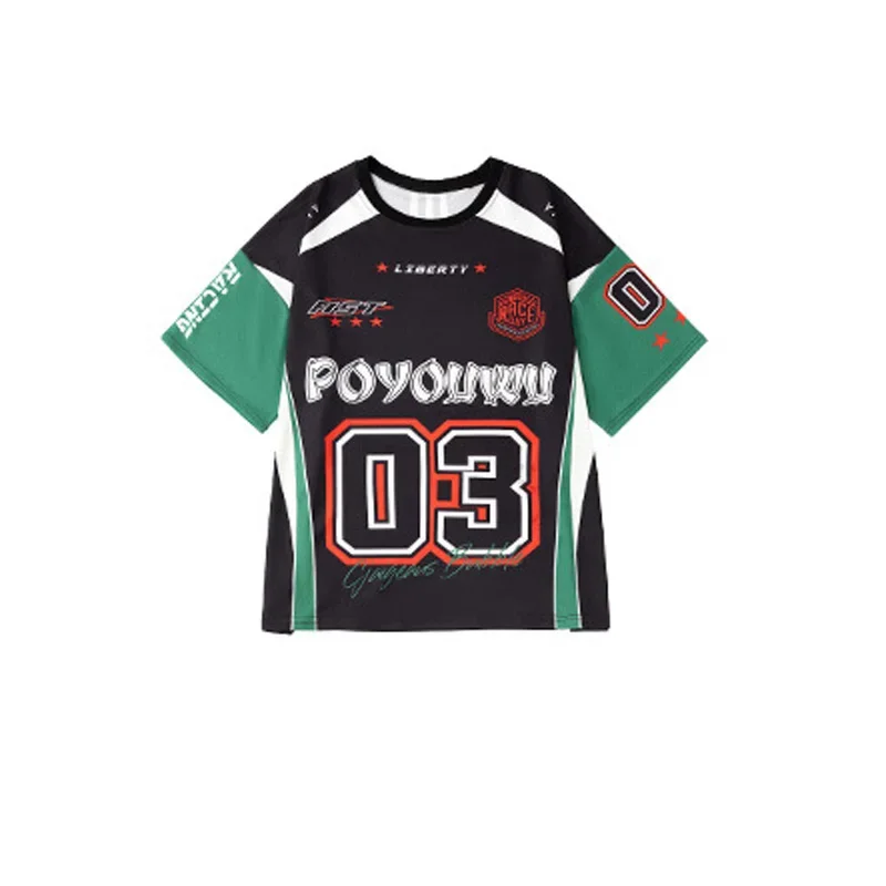 ชาย Hip Hop ชุด Contrast เสื้อยืด Street Dance กางเกงขาสั้นหญิงสีแดงกางเกงเด็ก Streetwear เด็กแจ๊สเสื้อผ้าเครื่องแต่งกาย