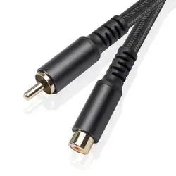 Kabel rozszerzenie Audio RCA męski do żeńskiego kabel AV Audio RCA wideo przewód ekranujący ze stopu aluminium do głośnika 1.8M/3M/6m