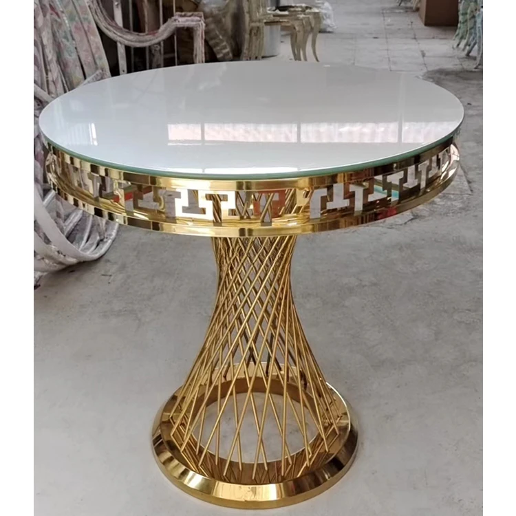 High Quality Gold Stainless Stain Bar Table Luxury Modern Table Wedding Decoration Cocktail Table