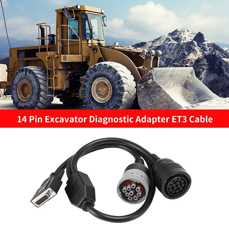 9Pin & 14 Pin Excavator Split Connect CA3 Service Cable Comm Diagnostic Adapter For CAT ET-3 457-6114 317-7485 Spare Parts