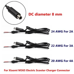 DC 8mm skuter kabel ładowania 42V 2A 3A 4A ładowarka linia wyjściowa dla Xiaomi M365 Pro skuter elektryczny ładowarka akcesoria