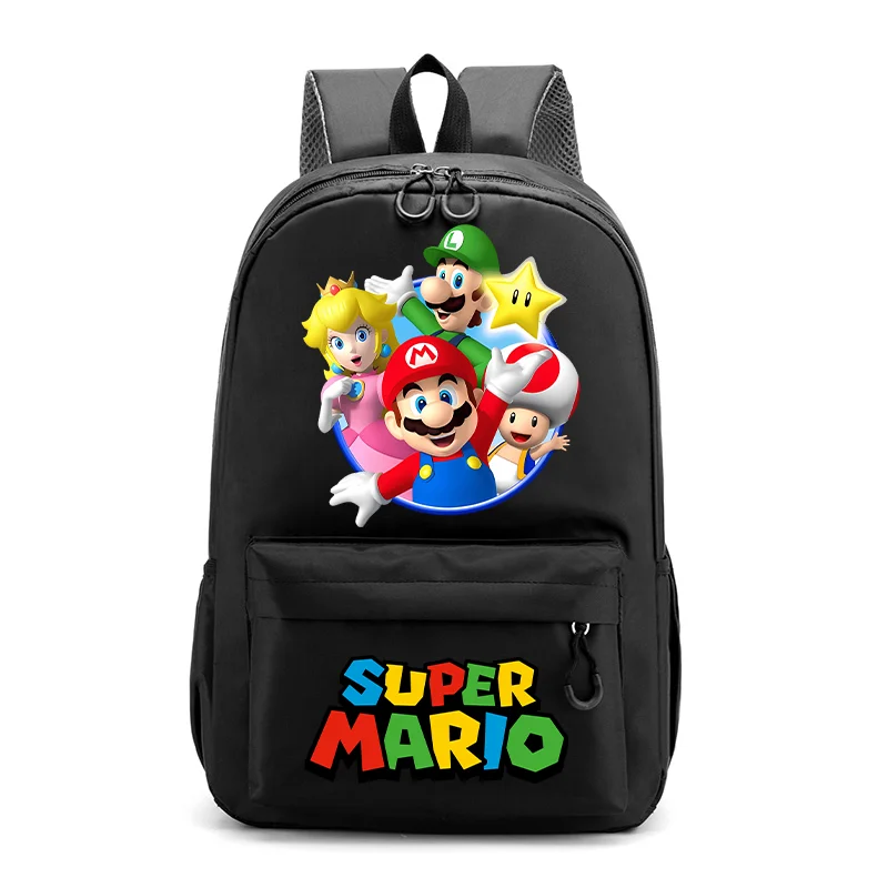 حقائب ظهر للأولاد من Super Marios Bros حقيبة ظهر للأميرة الخوخية للفتيات حقيبة ظهر كرتونية مطبوعة على شكل شخصية Kawaii حقائب مدرسية للطلاب