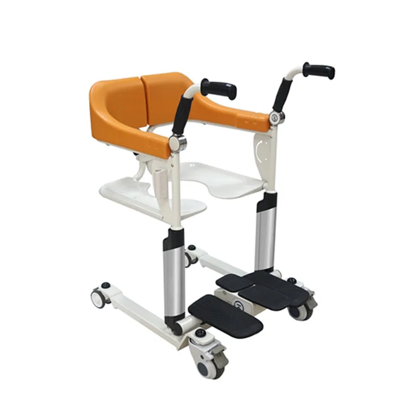 2021 Multifunction Folding Patient Transfer Commode Toilet Wheelchair With Wheel