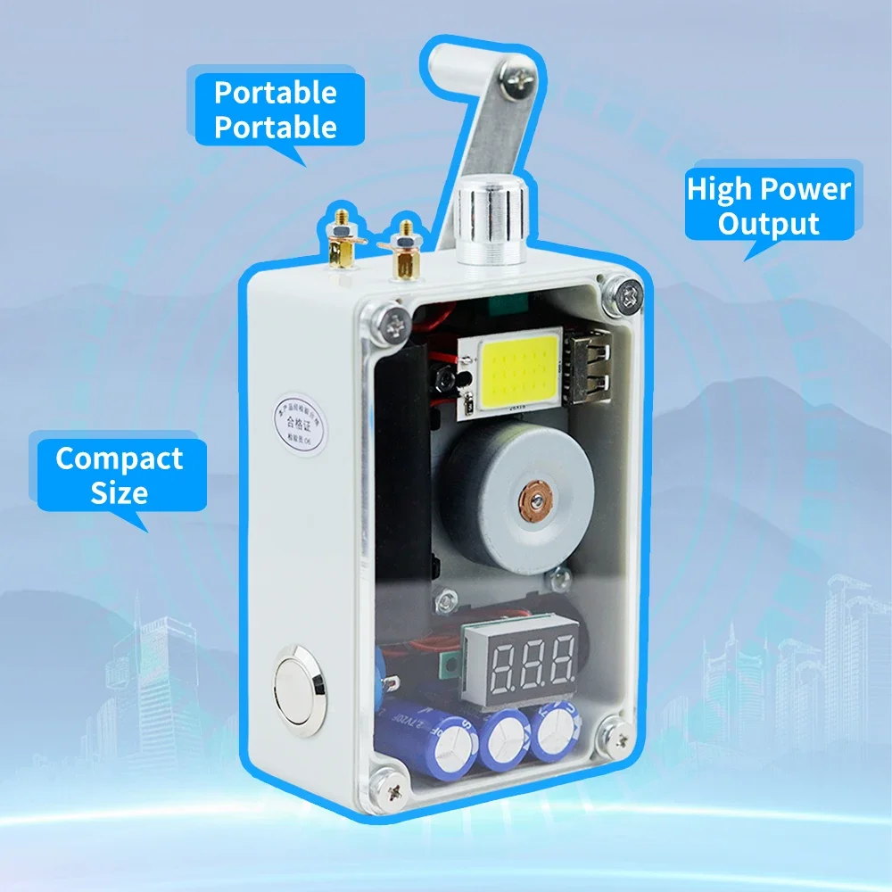 Hand Crank Generator, Portable Lighting Ignition USB Charging Hand Operated Generator Can Ignite 40-50 Times in 2 Minutes