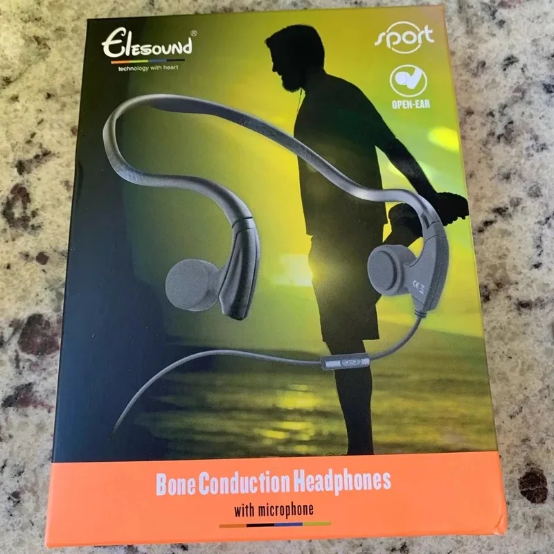 Bone Conduction Wired Headphones Open-Ear 3.5mm Audio Jack Noice Reduction Earbuds with Microphone for Mobile Phone Notebook PC