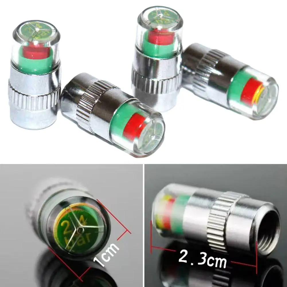 Car Tire Pressure Indicator Tire Pressure Gauge Indicator Alert Monitoring Valve Cap Sensor External Valve Detection Cars Part ﻿