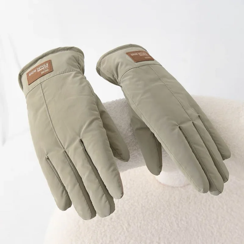 Guantes para hombre con forro polar grueso para montar en coche eléctrico a prueba de frío cálido invierno a prueba de viento moda para motocicleta al aire libre