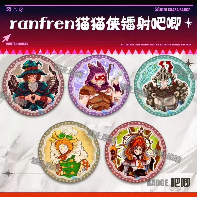 Cute Cartoon Character Lapel Pins Ranfren Nyon Round Brooch Pin Bag Hat Badge Accessories Collectible Gift