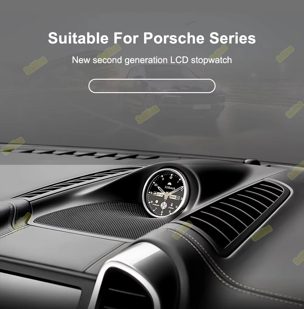 Tachometer Innenraummodifikation Uhr Stoppuhr Für Porsche Panamera 2010-2016 Auto Kompass Elektronisch – Detail 3