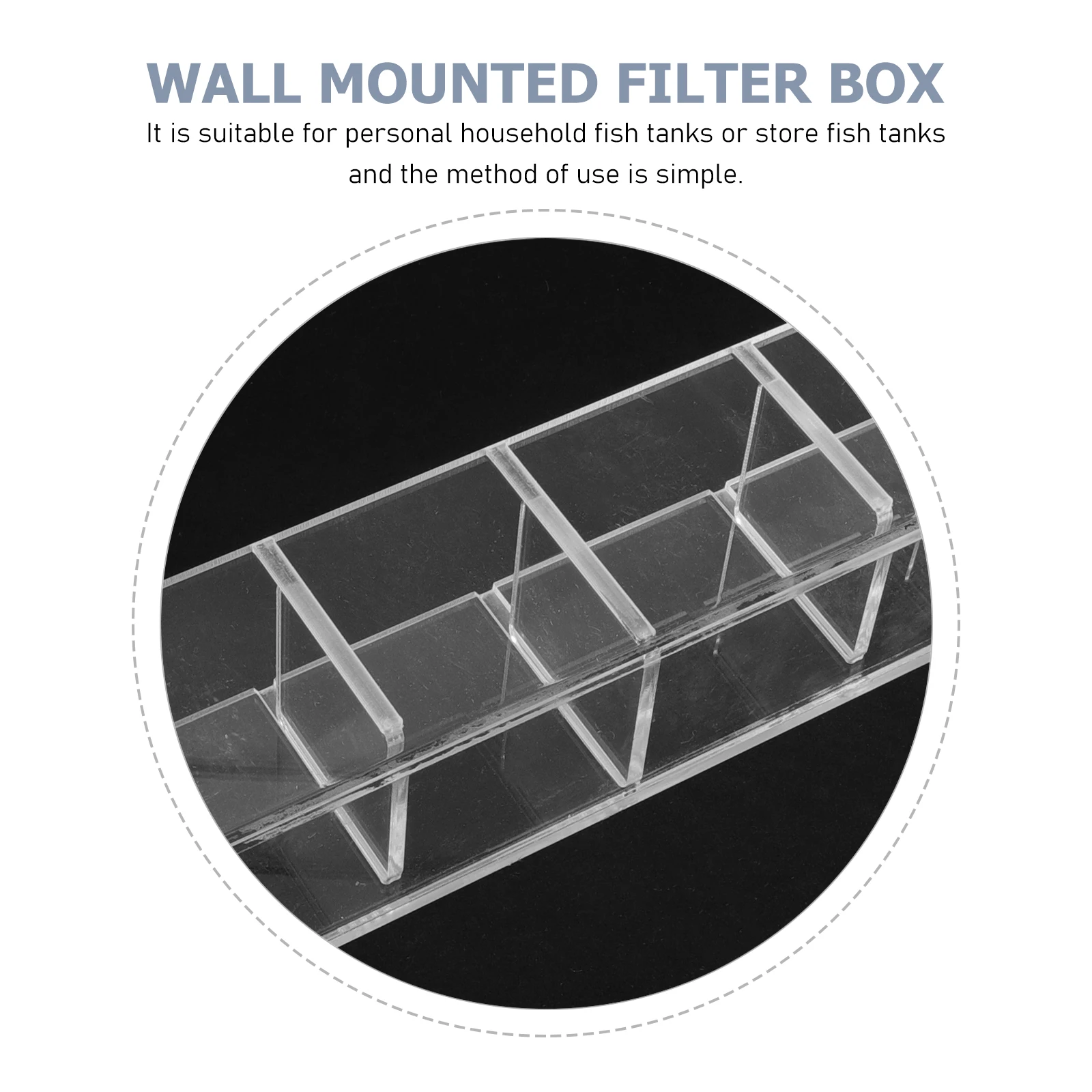 

Aquarium Filtration Box High Transparency Purification Filter Drip Box Clean Fish Tank Accessory for Home Office