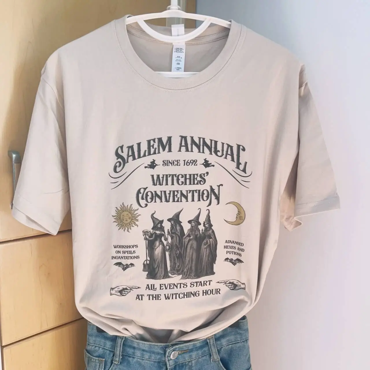 Salem Annual Cotton Material Retro  Cute T Shirts O-neck Casual Summer Woman Tshirts 2022 Fashion Streetwear Kawaii Clothes