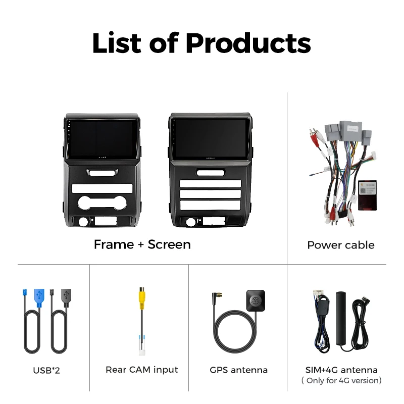 Ainavi Car Radio For Ford F150 P415 Raptor 2008 2009 2010 2011 2012 2013 2014 Wireless Carplay Android Auto Car Multimedia 2 Din