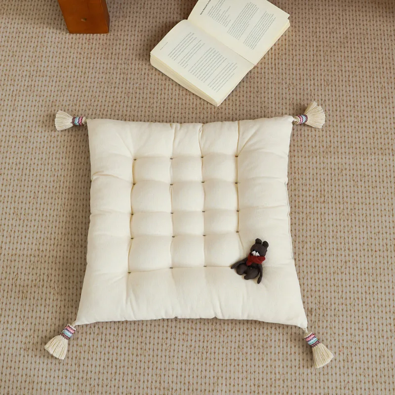 

Chair cushion modern simple solid color cotton chair cushion restaurant bench home bay window futon cushion