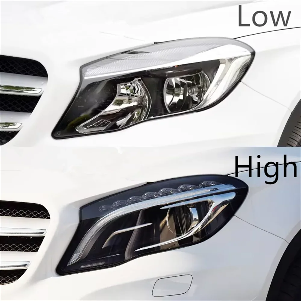 HTTCY Headlight Base Cover For Benz GLA W156 GLA200 GLA220 GLA260 2015 2016 2017 Headlight Lamp Shell Headlight Housing