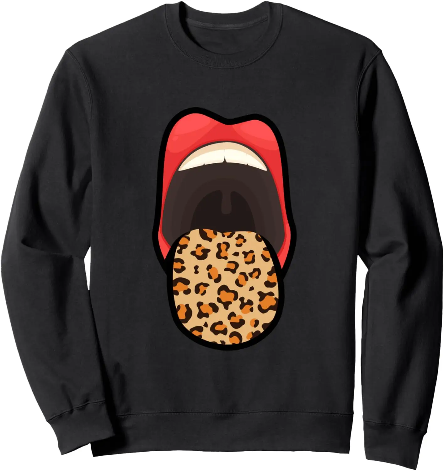 Red Sexy Lips Leopard Tongue Shirt Gift Sweatshirt