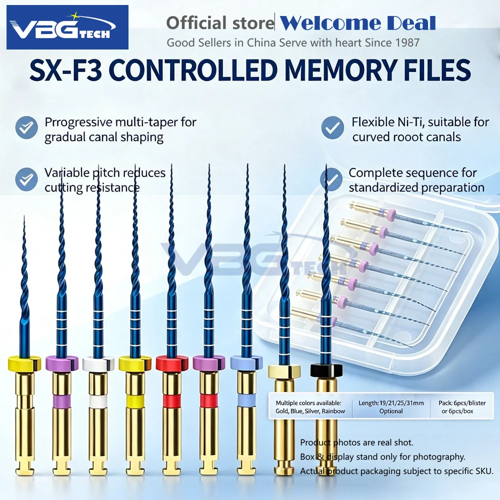 25mmDental SX-F3 Blue File Nitinol Rotary Universal Engine Endodontic Anti-Fatigue Constant Needle Dentistry Root Canal Material