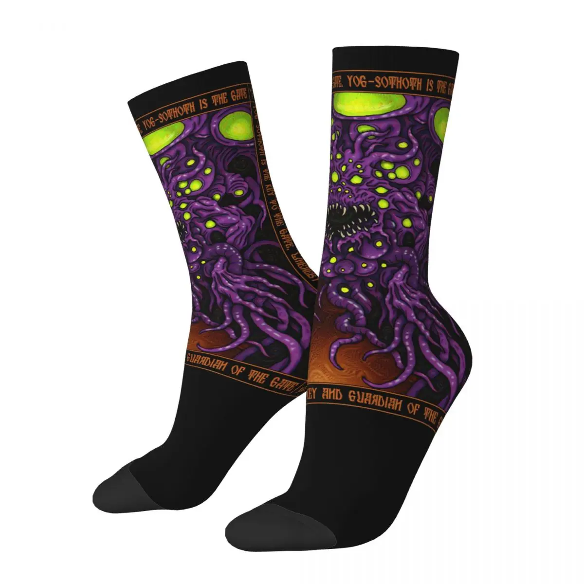 Men's compression Socks Yog Sothoth Icon Azhmodai Retro Harajuku Cthulhu Mythology Billions of Brilliant Spheres Crew Crazy Sock