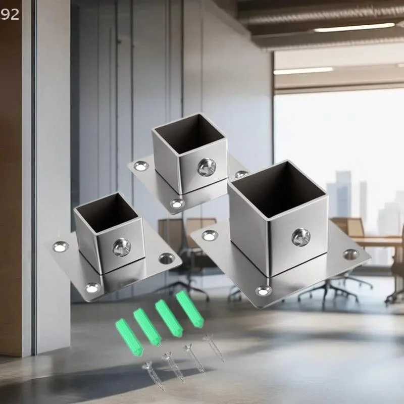 

Прочный фланцевый соединитель основания из нержавеющей стали; Угловой шарнир для квадратных труб 25/30/35 мм; 1/2 комплекта зажимов для направляющих для ограждения