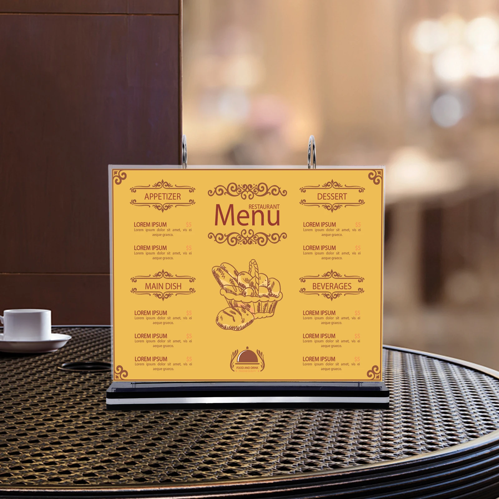 1PC Menu Display Stand PVC Transparent Tabletop Sign Brochure ganizer Ad Holder Restaurant Bar Stable Label Desk Stand